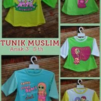 Distributor Kaos Tunik Muslim 3-5 th Murah Surabaya 20ribuan