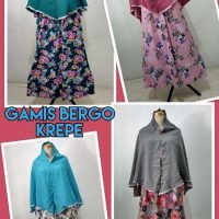 Grosir Gamis Bergo Krepe Dewasa Murah 64ribuan